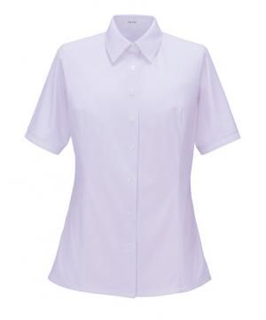 【全4色】半袖シャツブラウス（ストレッチ・吸汗・速乾・防汚・UVカット・透けにくい・ニット）