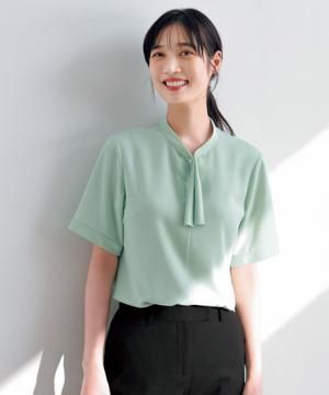 【全3色】ボウブラウス（ヨコストレッチ・速乾）