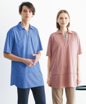 【全4色】FIKA半袖ロングポロシャツ（吸汗速乾・ストレッチ・高通気・男女兼用）