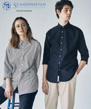 【SCANDINAVIAN】【3色】七分袖ロングシャツ(男女共用)