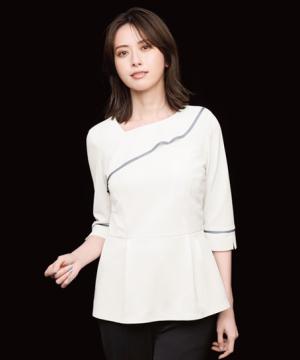 【全2色】プルオーバー（六分袖・ストレッチ・防透け）