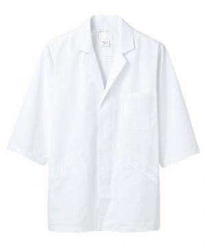 七分袖メンズ調理衣(抗菌O157対応・比翼仕立て/~5Lまであり)