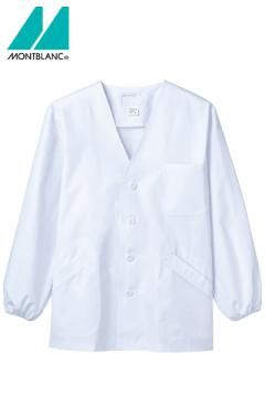 メンズ調理衣(長袖ゴム入り・襟なし・抗菌O157対応/~5Lまであり)