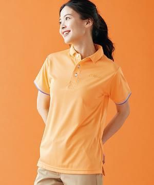 【asics】アシックス ボーダーアクセントポロシャツ(男女兼用・半袖・制菌)