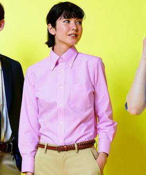 オックスフォードシャツ(男女兼用・長袖・形態安定)