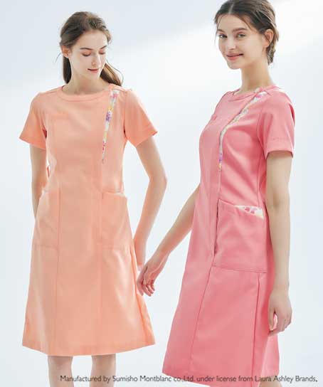 Laura Ashley ナースワンピース 半袖 Lw411 12 Lw411 22 Lw411 62 Lw411 作業服の通販の Tokyo Uniform作業着デポ