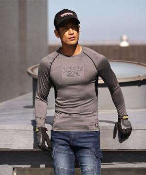 【Dickies】ディッキーズドライパワーサポート長袖（立体プリント・メンズ）