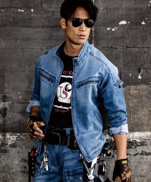 【Dickies】全2色・ディッキーズ　ストレッチシルキーデニムジャケット