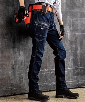 【Dickies】全2色・ディッキーズ　ストレッチシルキーデニムカーゴ