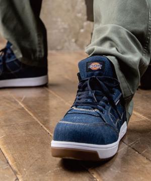 【Dickies】ディッキーズハイカットセーフティシューズ（デニム生地・銅製先芯）