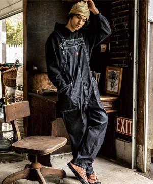 【予約商品】Dickiesディッキーズ ストレッチデニムサロペット(通年・男女)