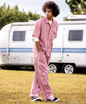 【Dickies】ディッキーズ　全3色・ライトストレッチヒッコリー　半袖ツナギ（男女兼用）