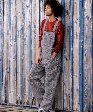 【Dickies】ディッキーズ　全3色・ライトストレッチヒッコリー　オーバーオール（男女兼用）