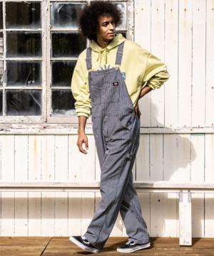 【Dickies】ディッキーズ・全3色・ストレッチヒッコリー　オーバーオール（男女兼用）