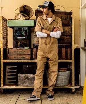 【Dickies】全５色・ディッキーズストレッチCVC半袖ツナギ（男女兼用）