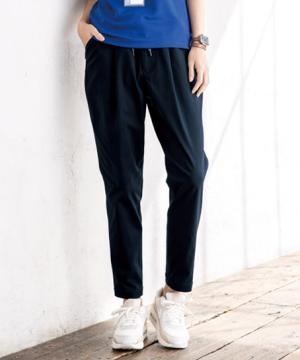 【全2色】ジョバーズ®　ストレッチパンツ（超ストレッチ、ウエスト総ゴム、IN/OUT調整可能なドローコードと前ファスナー付き）