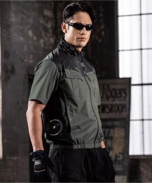 【全5色】ボルトクール　日傘遮熱®　半袖ブルゾン（ペルチェ　ネックホルダー付）