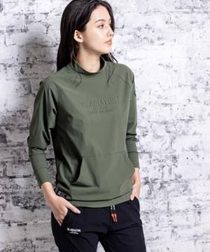 【全3色】冷感ストレッチモックネック長袖シャツ（男女兼用）