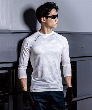 【全5色】ドライパワーサポート長袖（キシリトールプリント、消臭テープ、UVカット、吸汗速乾）