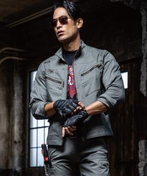 【全4色】ストレッチマイクロヘリンボンジャケット（ストレッチ）