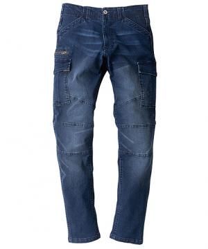 【全2色】デニムストレッチカーゴパンツ（速乾）