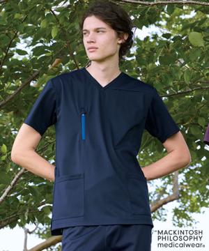 【ナガイレーベン】ＭPユニセックススクラブ（ストレッチ・接触冷感・防シワ・制菌・制電・吸水性・防汚・形態安定）