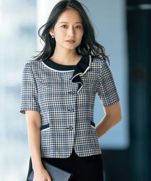 【全3色】オーバーブラウス（チドリ柄・抗ウイルス加工・消臭）