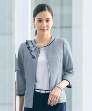 オーバーブラウス（八分袖・抗ウイルス加工・消臭・通気度203cc）