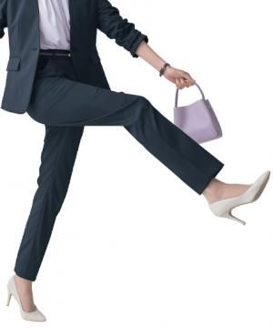 【全3色】テーパードパンツ（ストレッチ・制電・エコ・レディース）