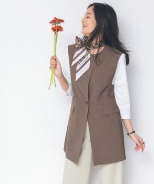 【JANE PACKER】ロングベスト（ストレッチ）