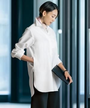 【JANE PACKER】オーバーシャツ（透け防止・ストレッチ）