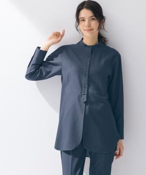 【JANE PACKER】全2色　オーバーシャツ（デニム調・ストレッチ）