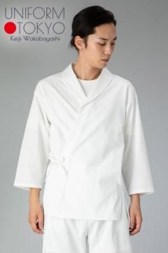 【UNIFORM.TOKYO】メンズ調理衣(ショールカラー・袖口影ゴム入り)