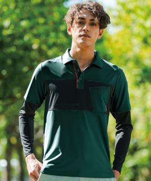 【全3色】長袖ポロシャツ（高通気・吸汗速乾）