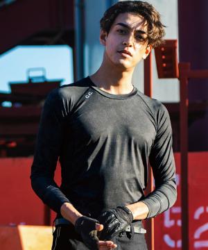 【全4色】長袖サポートシャツ（接触冷感・UVカット）