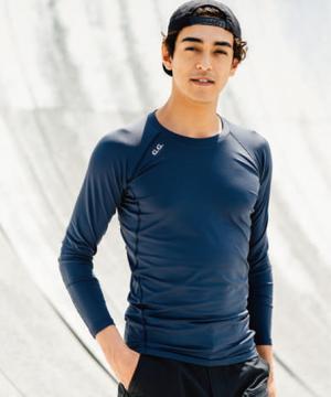 【G.G.】全4色・長袖サポートシャツ（裏起毛・消臭・吸汗速乾・ストレッチ）