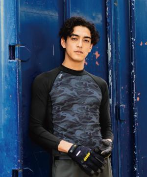 【G.G.】全4色・長袖サポートシャツ（ハイネック・裏起毛・消臭・吸汗速乾・ストレッチ）