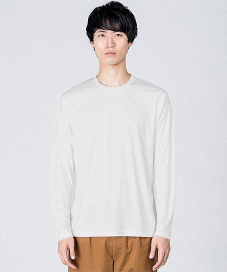 エステ・美容サロン用3.5オンスインターロックドライ長袖Tシャツ(兼用)