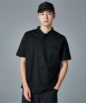 【全1色】TSDESIGN TS DEOドッツヘンリーネックシャツ（消臭・超高通気・軽量性・UVカット・接触冷感・ストレッチ・男女兼用）