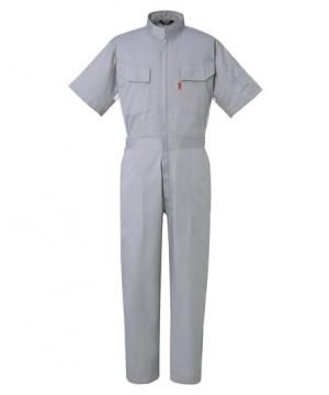 【全5色】半袖ツナギ服（脇メッシュ・スタンドカラー・男女兼用・サイズ：SS～6Lサイズ）