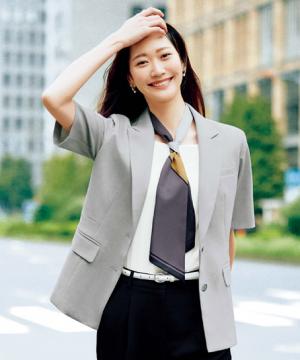 【全2色】四分袖サマージャケット（ストレッチ・接触冷感）