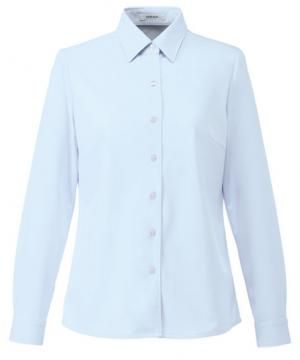 【全4色】長袖ニットブラウス（抗菌防臭・防汚・吸汗速乾・ストレッチ・レディース）