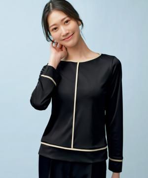 【全3色】九分袖カットソー（吸汗速乾・透け防止・ストレッチ・レディース）