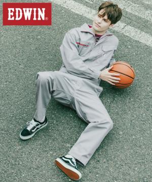 【EDWIN】長袖つなぎ（全2色・年間・カーゴポケット）