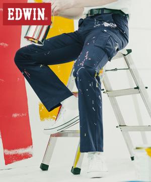 【EDWIN】全2色・カーゴパンツブルゾン（帯電防止・シャドーストライプ生地/春夏対応）