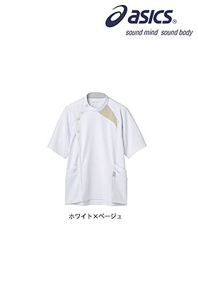 asicsメンズジャケット半袖 白衣