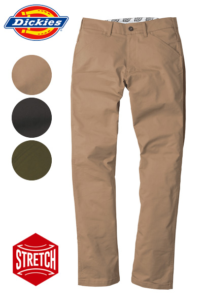 【Dickiesディッキーズ】ストレッチストレートパンツ