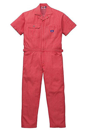 【Dickiesディッキーズ】ヒッコリー半袖ツヅキ服