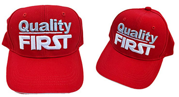 帽子へオリジナル刺繍 刺繍例