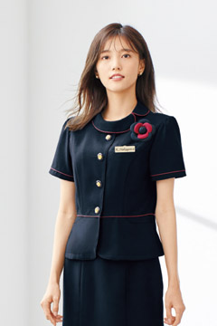 【プレシャスラインシリーズ】全1色・半袖サマージャケット（ファインカルゼ）